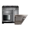 Rangemaster Encore Deluxe Dual Fuel Range Cooker & Hood Pack, A Rated