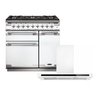 Rangemaster Elise Dual Fuel Range Cooker & Hood Pack, A Rated