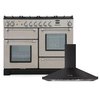 Rangemaster Kitchener Dual Fuel Range Cooker & Hood Pack, B Rated