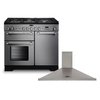 Rangemaster Kitchener Gas Range Cooker & Hood Pack, A Rated