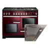 Rangemaster Professional Deluxe Dual Fuel Range Cooker & Hood Pack