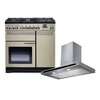 Rangemaster Professional Deluxe Dual Fuel Range Cooker & Hood Pack, A Rated