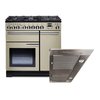 Rangemaster Professional Deluxe Dual Fuel Range Cooker & Hood Pack, A Rated