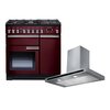 Rangemaster Professional Deluxe Dual Fuel Range Cooker & Hood Pack, A Rated