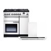 Rangemaster Professional Deluxe Dual Fuel Range Cooker & Hood Pack, A Rated