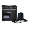 Rangemaster Professional Deluxe Induction Range Cooker & Hood Pack, A Rated