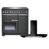 Rangemaster Professional Deluxe Induction Range Cooker & Hood Pack, A Rated
