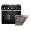 Rangemaster Professional Plus  Dual Fuel Range Cooker & Hood Pack, A Rated