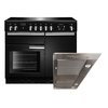 Rangemaster Professional Plus Ceramic Range Cooker & Hood Pack, A Rated