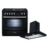 Rangemaster Professional Plus FXP Dual Fuel Range Cooker & Hood Pack, A Rated