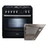 Rangemaster Professional Plus FXP Dual Fuel Range Cooker & Hood Pack, A Rated