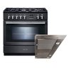 Rangemaster Professional Plus FXP Dual Fuel Range Cooker & Hood Pack, A Rated