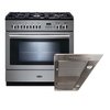 Rangemaster Professional Plus FXP Dual Fuel Range Cooker & Hood Pack, A Rated