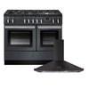 Rangemaster Professional Plus FX Dual Fuel Range Cooker & Hood Pack, A Rated