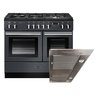 Rangemaster Professional Plus FX Dual Fuel Range Cooker & Hood Pack, A Rated
