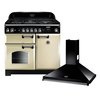Rangemaster Classic Gas Range Cooker & Hood Pack, A+ Rated