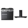 Rangemaster Edge Deluxe Dual Fuel Range Cooker & Hood Pack