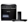 Rangemaster Professional Deluxe Induction Range Cooker & Hood Pack, A Rated