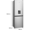 Hisense RB390N4WCE Hi3 Total No Frost Fridge Freezer, 60/40, Stainless Steel, E Rated