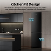 Hisense RB5K330GSFC KitchenFit Eclipse Total No Frost Wi-Fi Connected Fridge Freezer, Black Stainless, 60/40, C Rated
