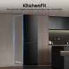 Hisense RB5K330GSFC KitchenFit Eclipse Total No Frost Wi-Fi Connected Fridge Freezer, Black Stainless, 60/40, C Rated