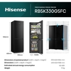 Hisense RB5K330GSFC KitchenFit Eclipse Total No Frost Wi-Fi Connected Fridge Freezer, Black Stainless, 60/40, C Rated
