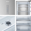 Hisense RB645N4BIE Hi3 Total No Frost Fridge Freezer, 60/40, Stainless Steel, E Rated