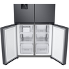 Samsung RF48A401EB4 Series 8 American Fridge Freezer, Gentle Black Matt, E Rated,  Non-Plumbed