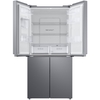 Samsung RF48A401EM9 Series 8 American Fridge Freezer, Gentle Silver Matt, E Rated,  Non-Plumbed