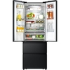 Hisense RF632N4WFE American Fridge Freezer, Black, E Rated,  Non-Plumbed