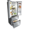Hisense RF632N4WIE American Fridge Freezer, Stainless Steel, E Rated,  Non-Plumbed