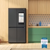 Samsung RF65DG9H0EB1 Family Hub AI Vision Inside American Fridge Freezer, Black Deep Ocean Inox Finish, E Rated,  Plumbed