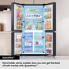 Samsung RF65DG9H0EB1 Family Hub AI Vision Inside American Fridge Freezer, Black Deep Ocean Inox Finish, E Rated,  Plumbed