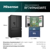 Hisense RF749N4SWFE American Fridge Freezer, Black, E Rated,  Non-Plumbed
