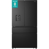 Hisense RF749N4SWFE American Fridge Freezer, Black, E Rated,  Non-Plumbed