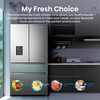 Hisense RF749N4SWSE American Fridge Freezer, Stainless Steel, E Rated,  Non-Plumbed