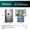Hisense RF749N4SWSE American Fridge Freezer, Stainless Steel, E Rated,  Non-Plumbed