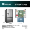 Hisense RF793N4SASE American Fridge Freezer, Stainless Steel, E Rated,  Plumbed