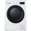 LG RHA1008NWK Heat Pump Tumble Dryer, 8kg, White, A++ Rated