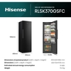 Hisense RL5K370GSFC Tall Larder Fridge, Black, C Rated