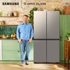 Samsung RM70F67RDREU Series 8 Smart American Fridge Freezer, Stainless Steel, D Rated,  Non-Plumbed