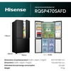 Hisense RQ5P470SAFD American Fridge Freezer, Black, D Rated,  Non-Plumbed