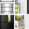Hisense RQ5P470SAFD American Fridge Freezer, Black, D Rated,  Non-Plumbed