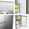 Hisense RQ5P470SAID American Fridge Freezer,  Non-Plumbed, Stainless Steel, D Rated
