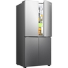 Hisense RQ5P470SAID American Fridge Freezer,  Non-Plumbed, Stainless Steel, D Rated
