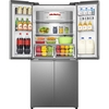 Hisense RQ5P470SAID American Fridge Freezer,  Non-Plumbed, Stainless Steel, D Rated