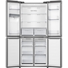 Hisense RQ5P470SMIE American Fridge Freezer, Silver, E Rated,  Non-Plumbed