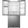 Hisense RQ5P470SMIE American Fridge Freezer, Silver, E Rated,  Non-Plumbed