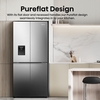 Hisense RQ5P470SMIE American Fridge Freezer, Silver, E Rated,  Non-Plumbed