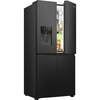 Hisense RQ5P470SYFD American Fridge Freezer, Black, D Rated,  Non-Plumbed